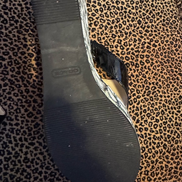 Coach Stylish Black and Gray 8.5 Wedge Sandals - Picture 4 of 4